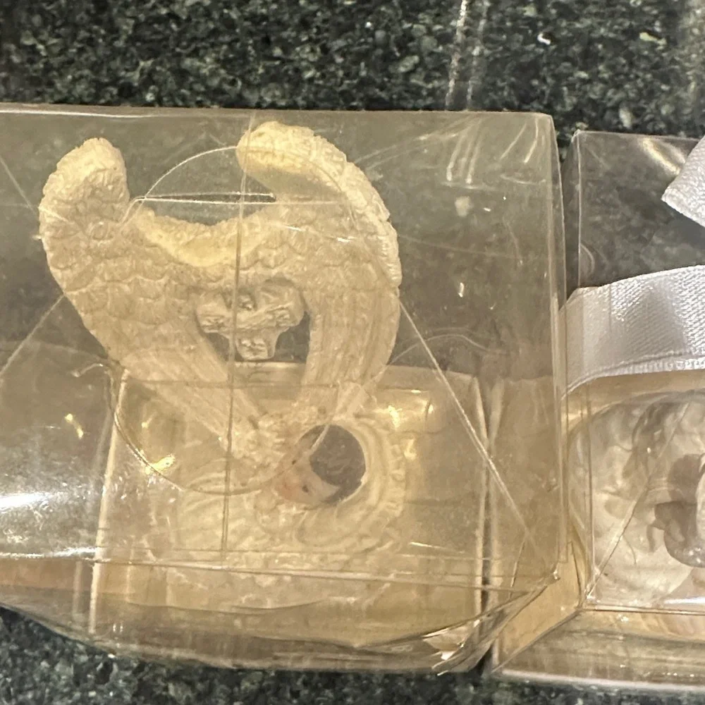 Lunouro baby shower favors religious Angel Figurine Set two